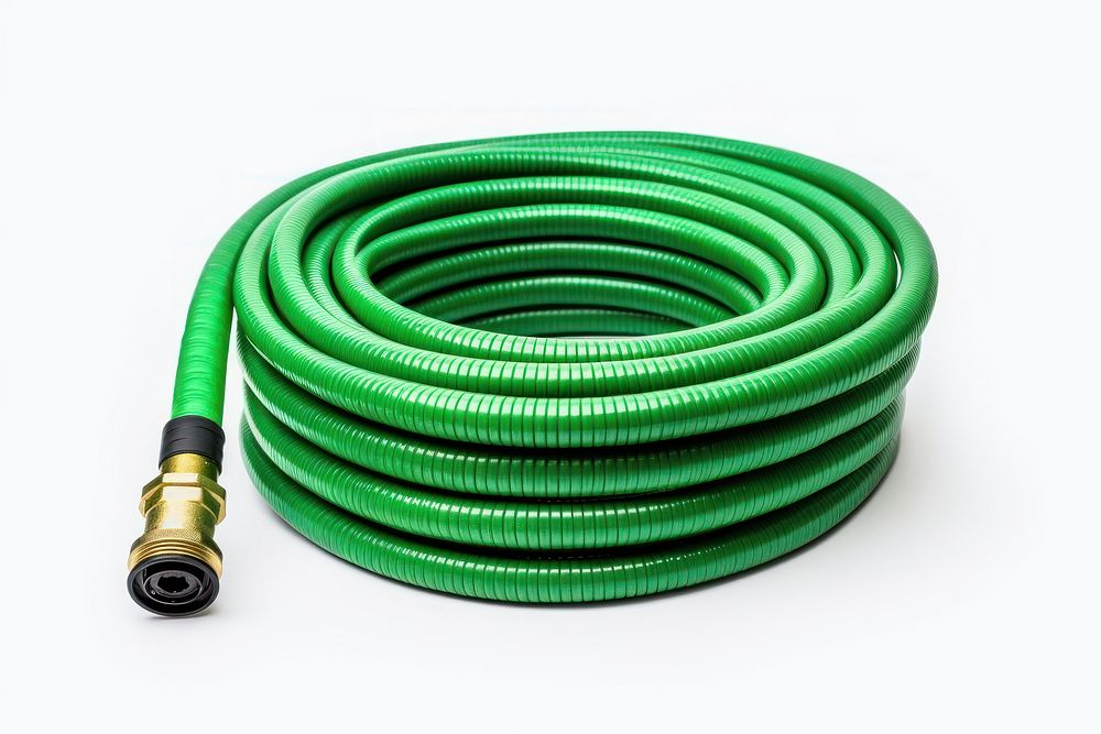Garden hose white background cleaner green. AI generated Image by rawpixel.