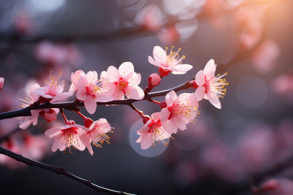 Sakura flower blossom branch. AI generated Image by rawpixel.
