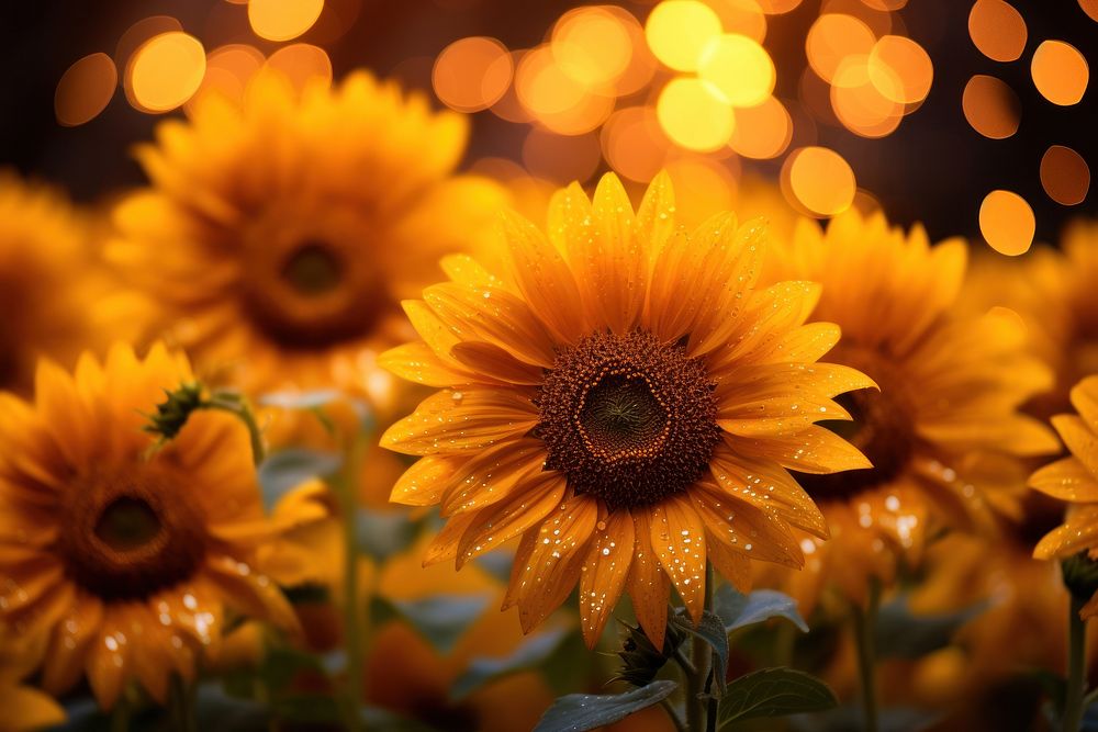 Sunflowers outdoors nature petal. AI generated Image by rawpixel.