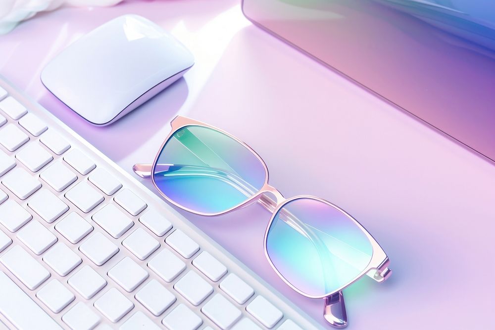 Social media background sunglasses computer accessories. AI generated Image by rawpixel.