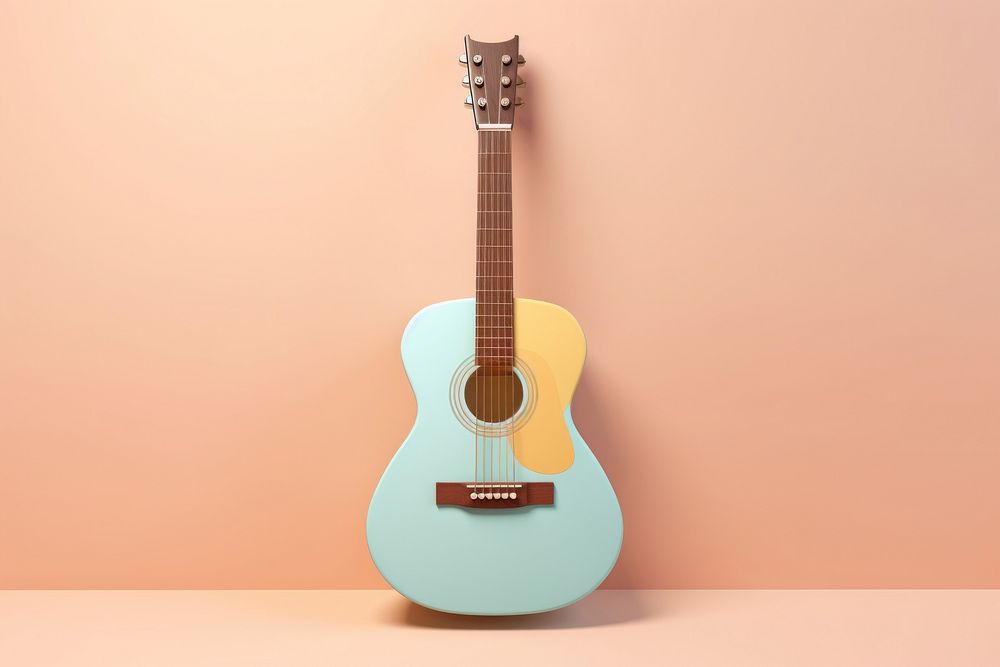 Acoustic guitar performance fretboard string. AI generated Image by rawpixel.