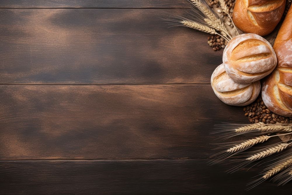 Bakery bread food wood. AI generated Image by rawpixel.