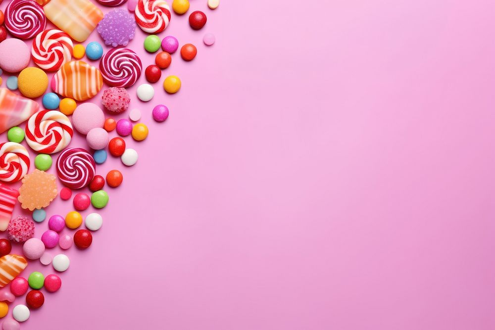 Colorful candy confectionery backgrounds lollipop. AI generated Image by rawpixel.