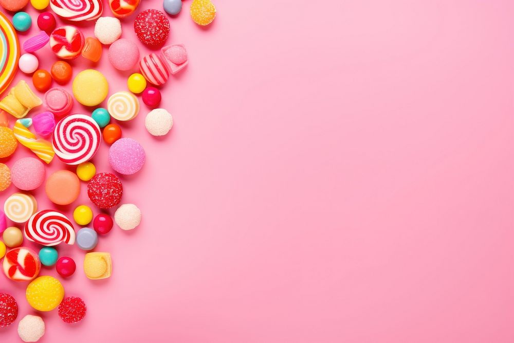 Colorful candy confectionery backgrounds lollipop. AI generated Image by rawpixel.