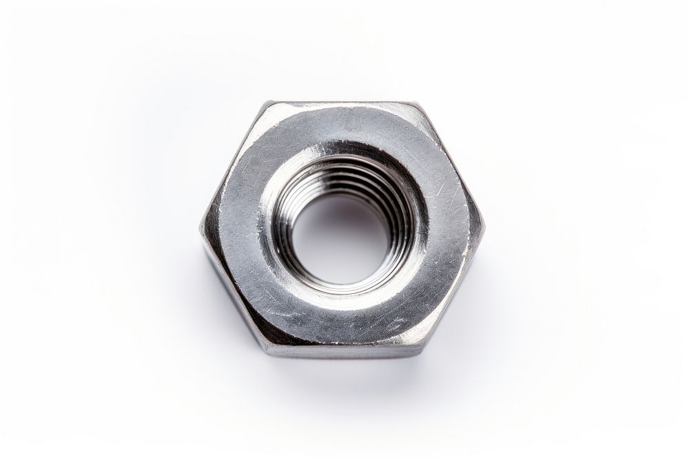 Metal nut wheel white background accessories. AI generated Image by rawpixel.