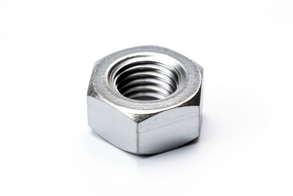 Metal nut white background transportation accessories. AI generated Image by rawpixel.
