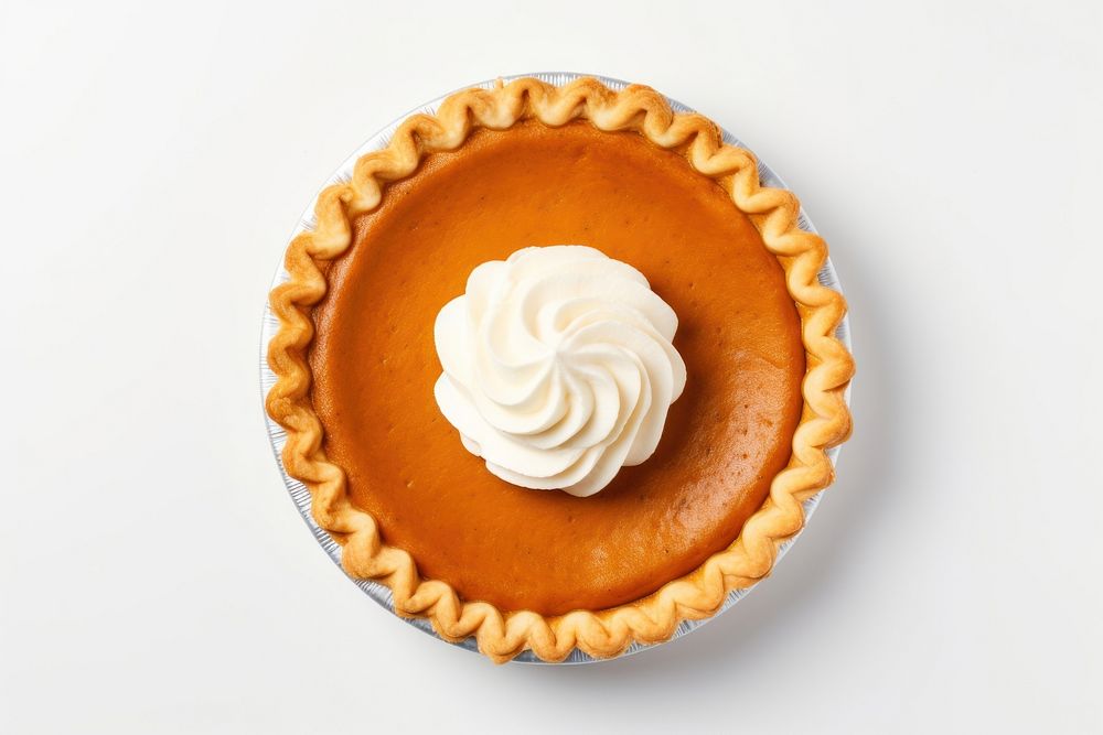 Pumpkin pie dessert cupcake cream. AI generated Image by rawpixel.