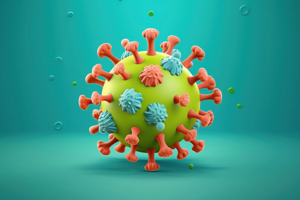 Virus confectionery science biology. AI generated Image by rawpixel.