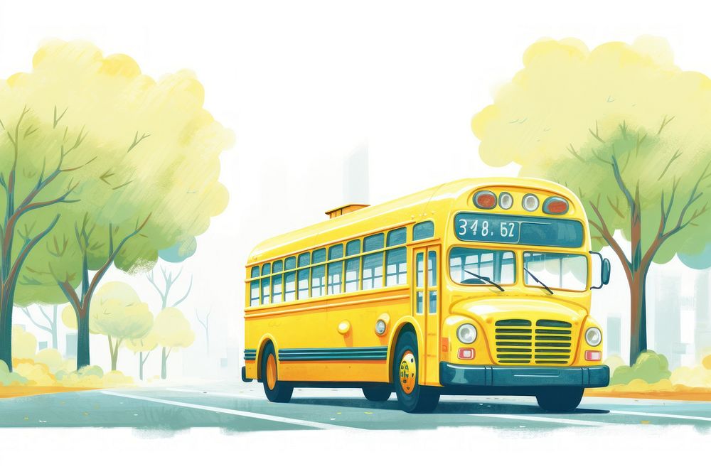 School bus vehicle transportation architecture. AI generated Image by rawpixel.