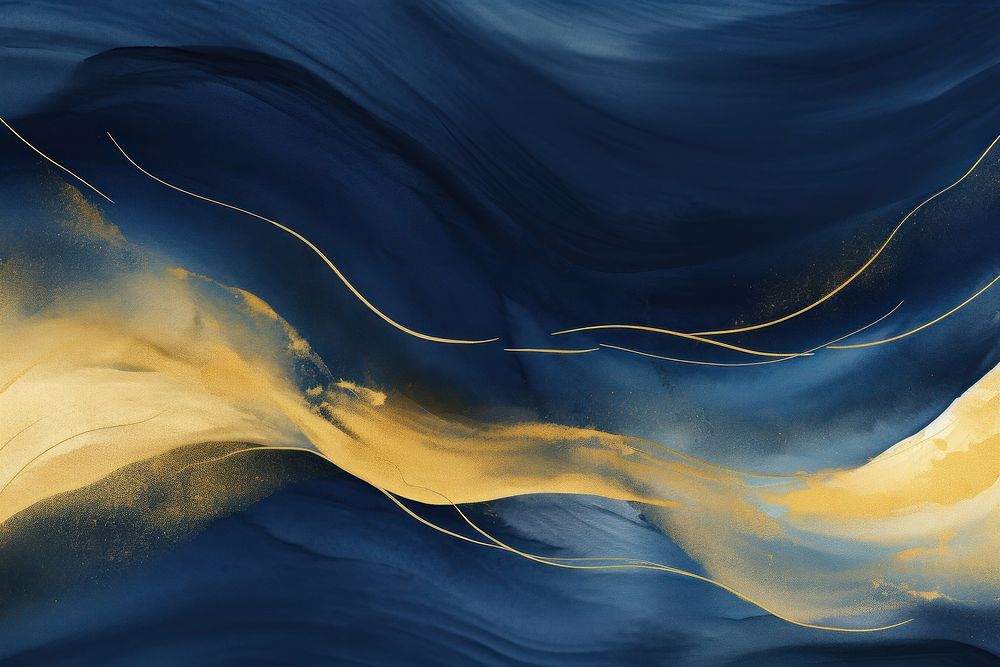 Dark blue backgrounds water gold. AI generated Image by rawpixel.