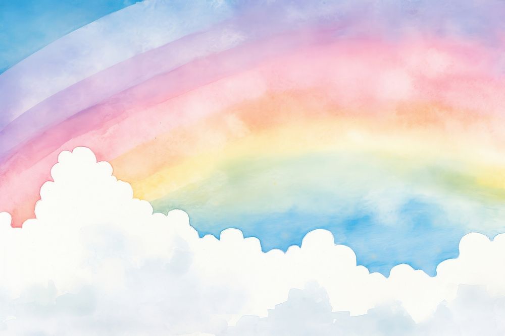 Rainbow backgrounds outdoors nature. AI generated Image by rawpixel.