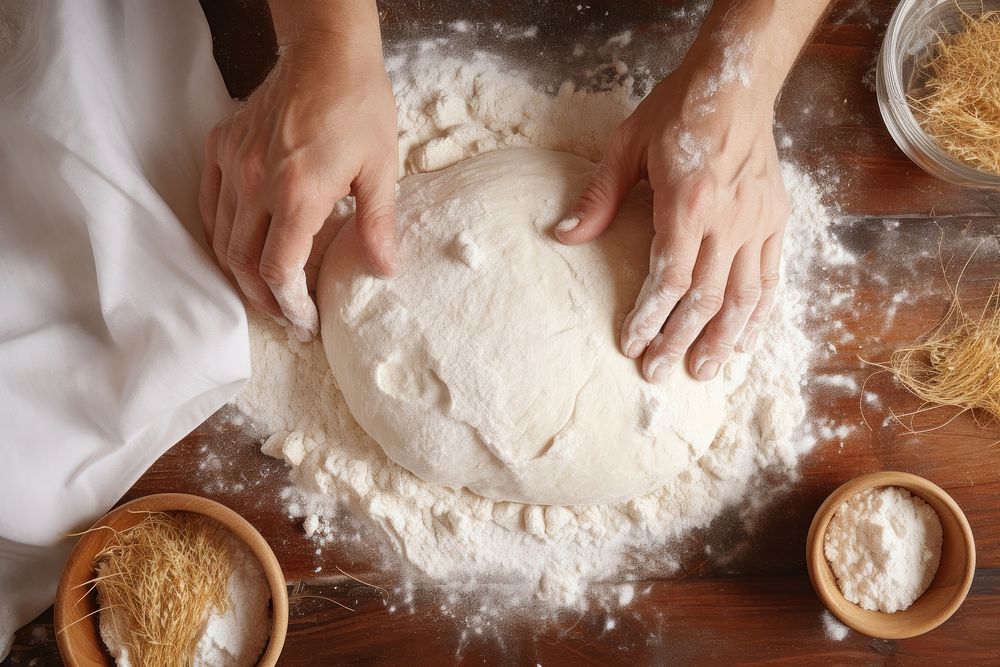 Person dough flour hand. AI generated Image by rawpixel.