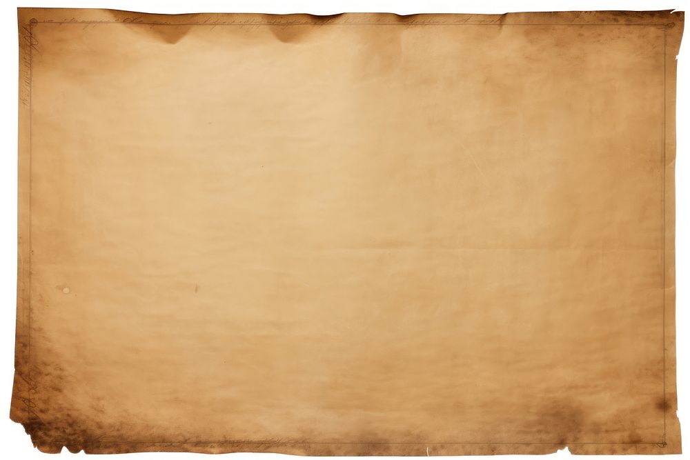 Vintage parchment paper sheet backgrounds document white background. AI generated Image by rawpixel.