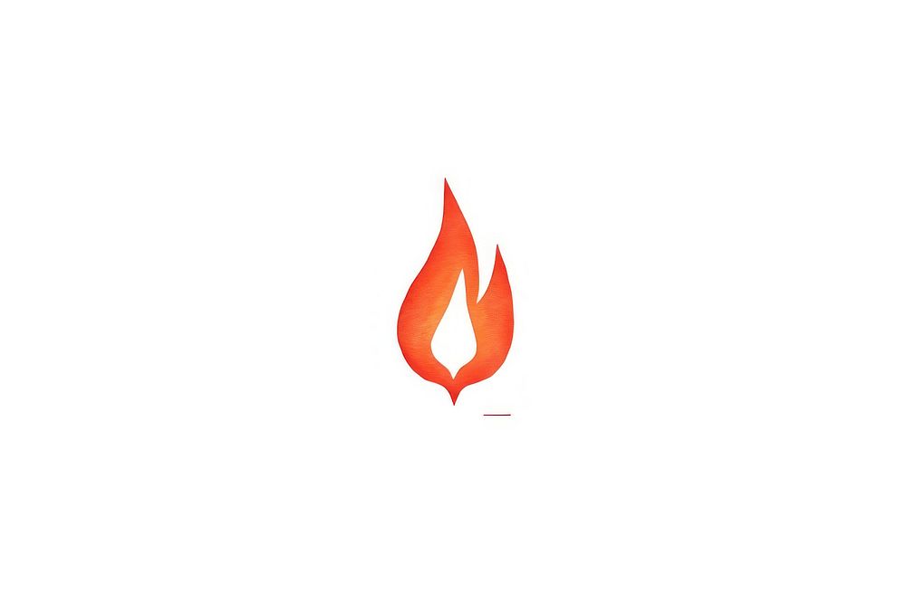 Fire logo sign white background. AI generated Image by rawpixel.