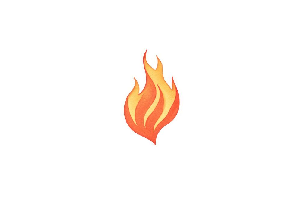 Fire logo sign white background. AI generated Image by rawpixel.