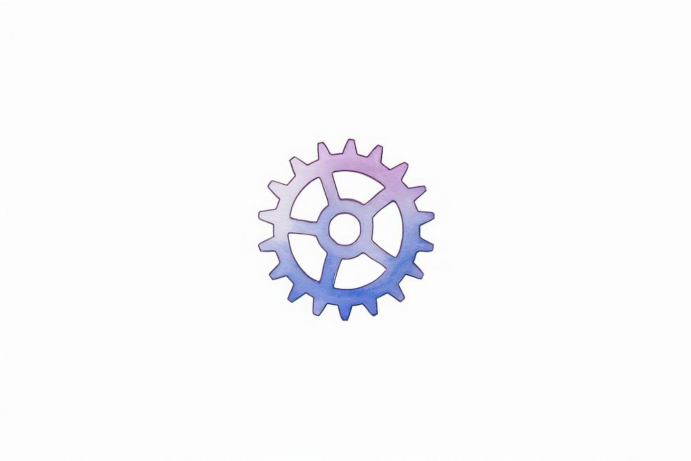 Gear wheel white background machine. AI generated Image by rawpixel.