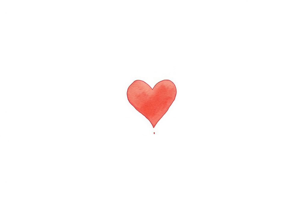 Heart symbol white background creativity. AI generated Image by rawpixel.