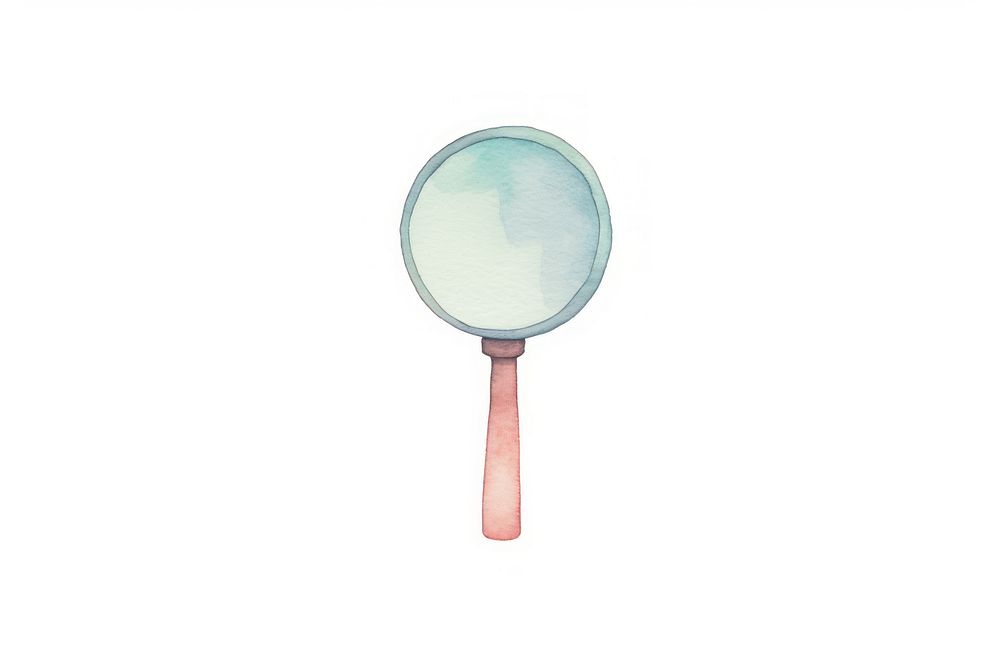 Magnifying glass white background tableware circle. AI generated Image by rawpixel.