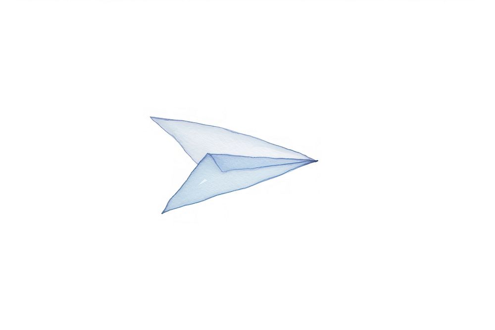Paper plane white background arrowhead airplane. AI generated Image by rawpixel.