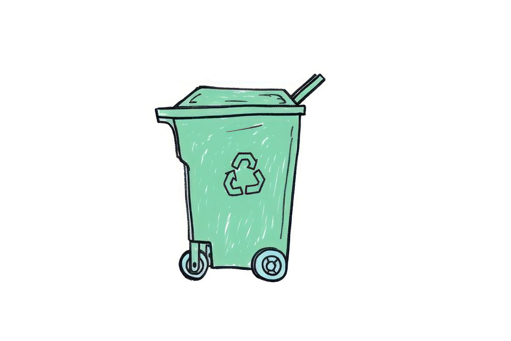 Sign of bin white background recycling garbage. AI generated Image by rawpixel.
