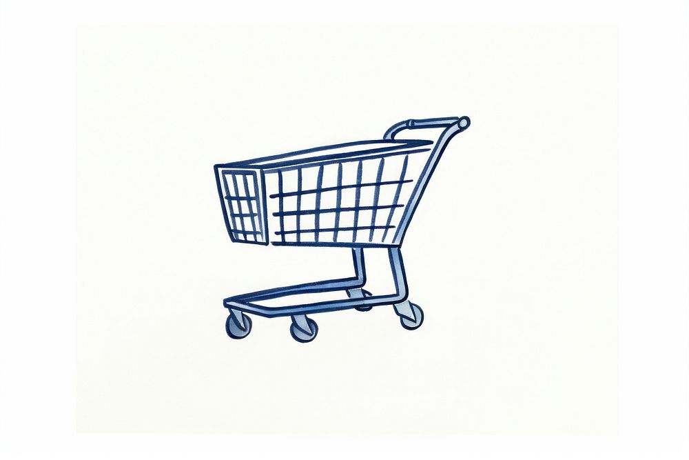Sign of shopping cart symbol logo white background. AI generated Image by rawpixel.