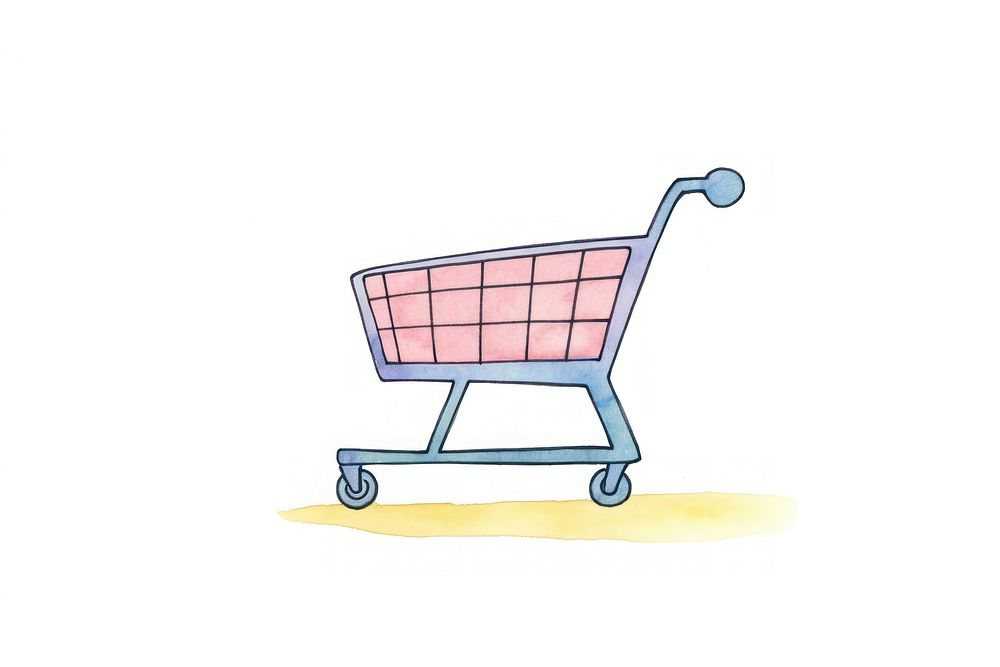 Sign of shopping cart white background consumerism supermarket. AI generated Image by rawpixel.