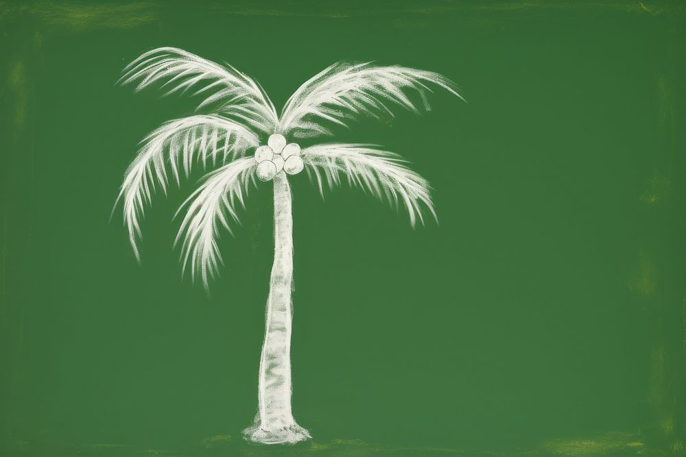 Palm tree green sketch plant. AI generated Image by rawpixel.