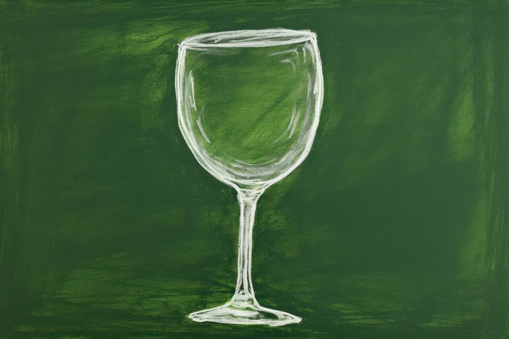 Wine glass sketch drink green. AI generated Image by rawpixel.