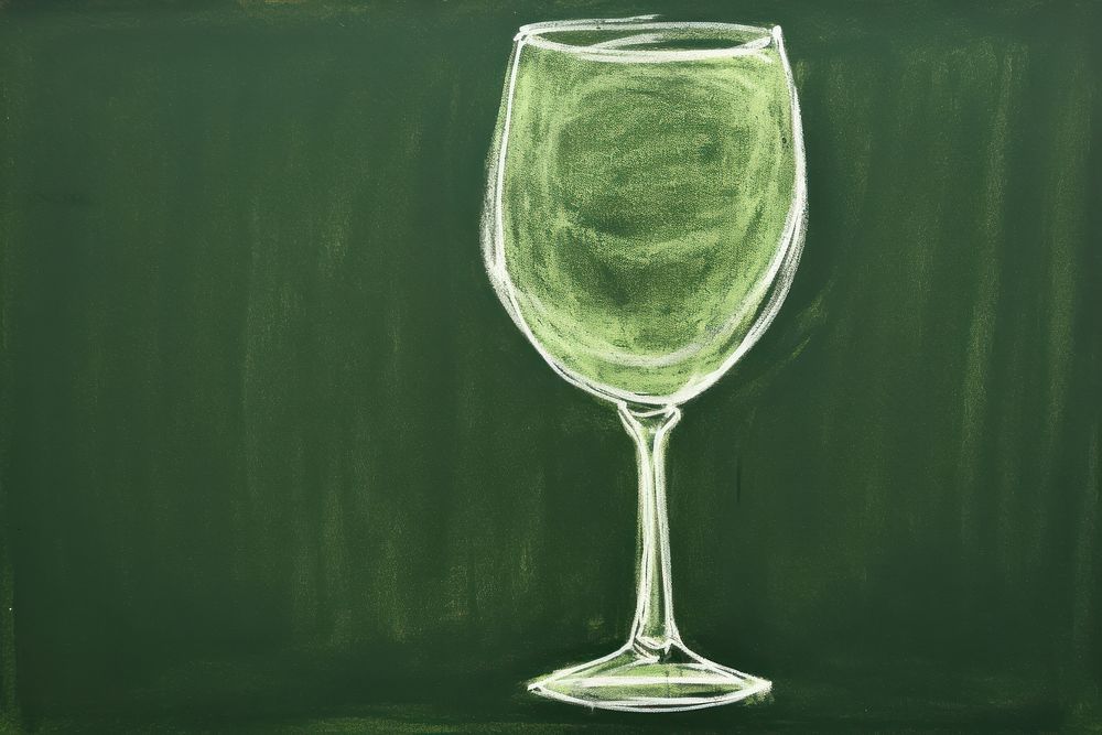 Wine glass blackboard sketch drink. AI generated Image by rawpixel.