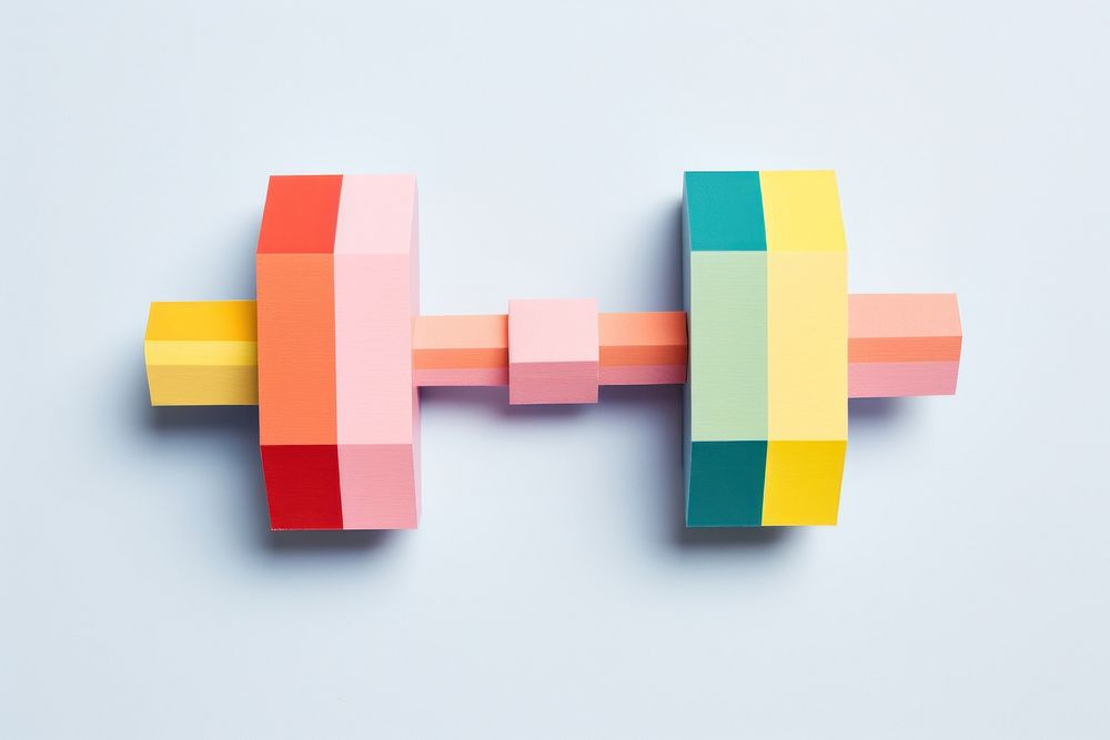 Dumbbell paper toy transportation. AI generated Image by rawpixel.