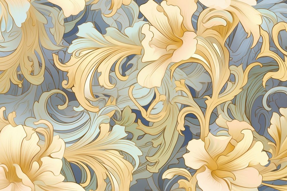 Floral pattern wallpaper art backgrounds. 