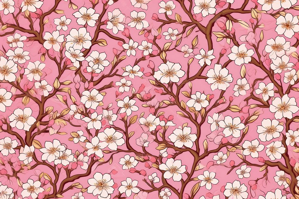 Cherry blossoms wallpaper pattern flower. 