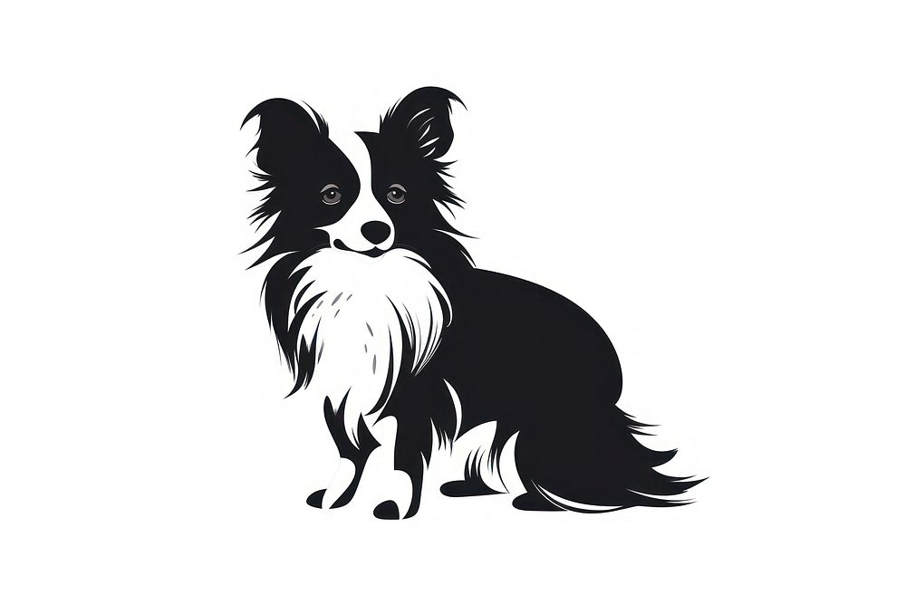 Dog papillon mammal animal. AI generated Image by rawpixel.