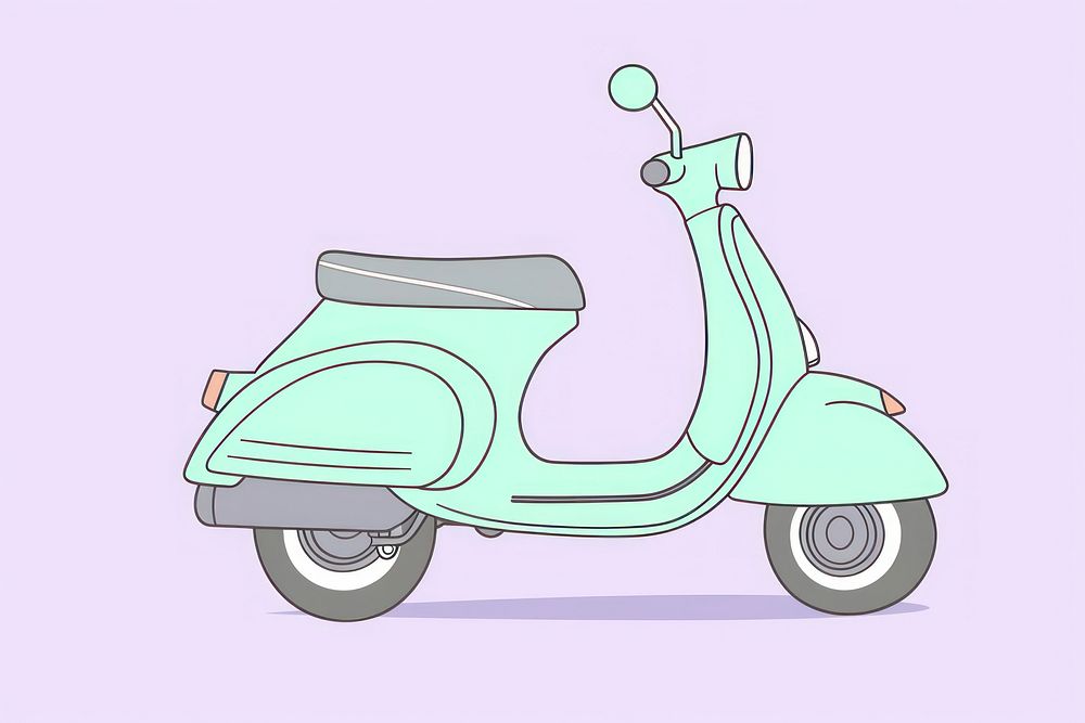 Scooter motorcycle vehicle cartoon. AI generated Image by rawpixel.