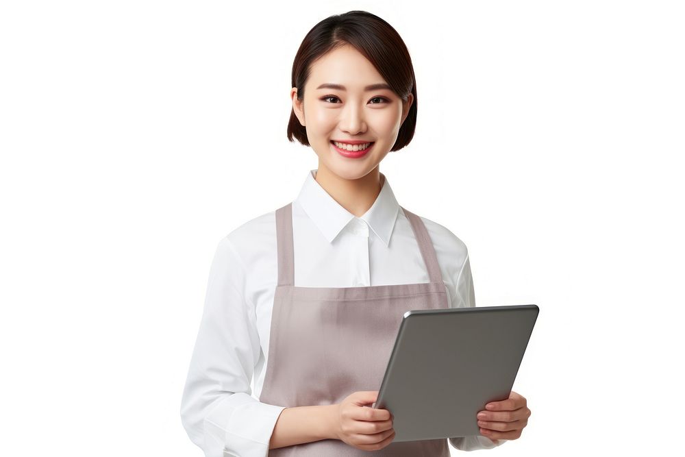 Woman holding a digital tablet computer portrait adult. AI generated Image by rawpixel.
