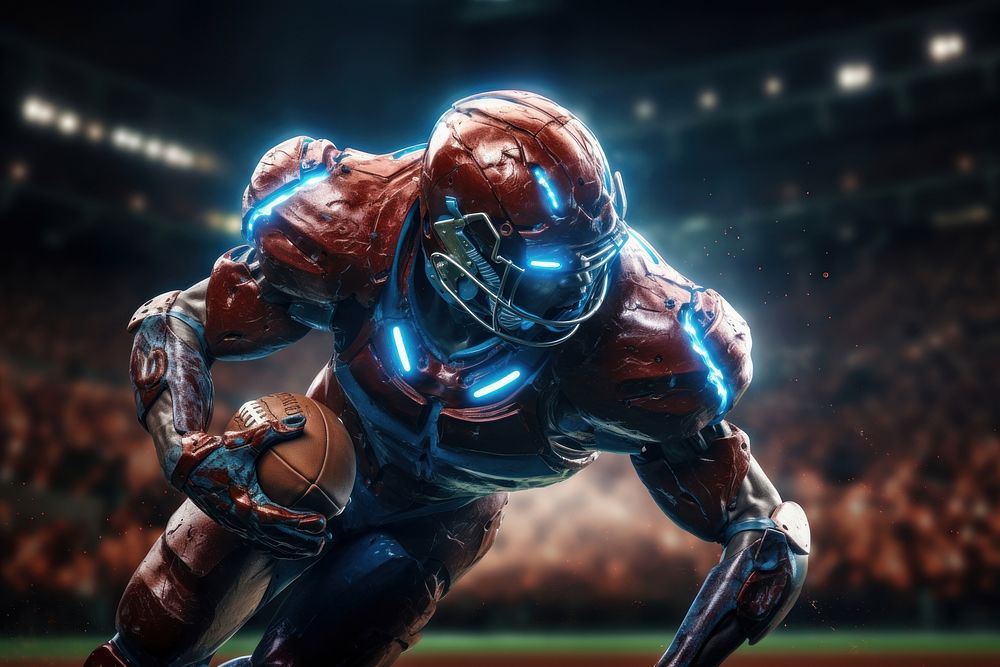 Robot american football player helmet | Premium Photo - rawpixel