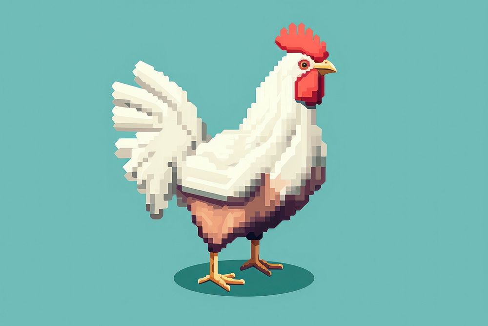 Simple full body of chicken isolated on clear background poultry animal bird. AI generated Image by rawpixel.