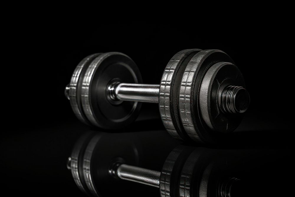 Dumbbell monochrome sports black. AI generated Image by rawpixel.