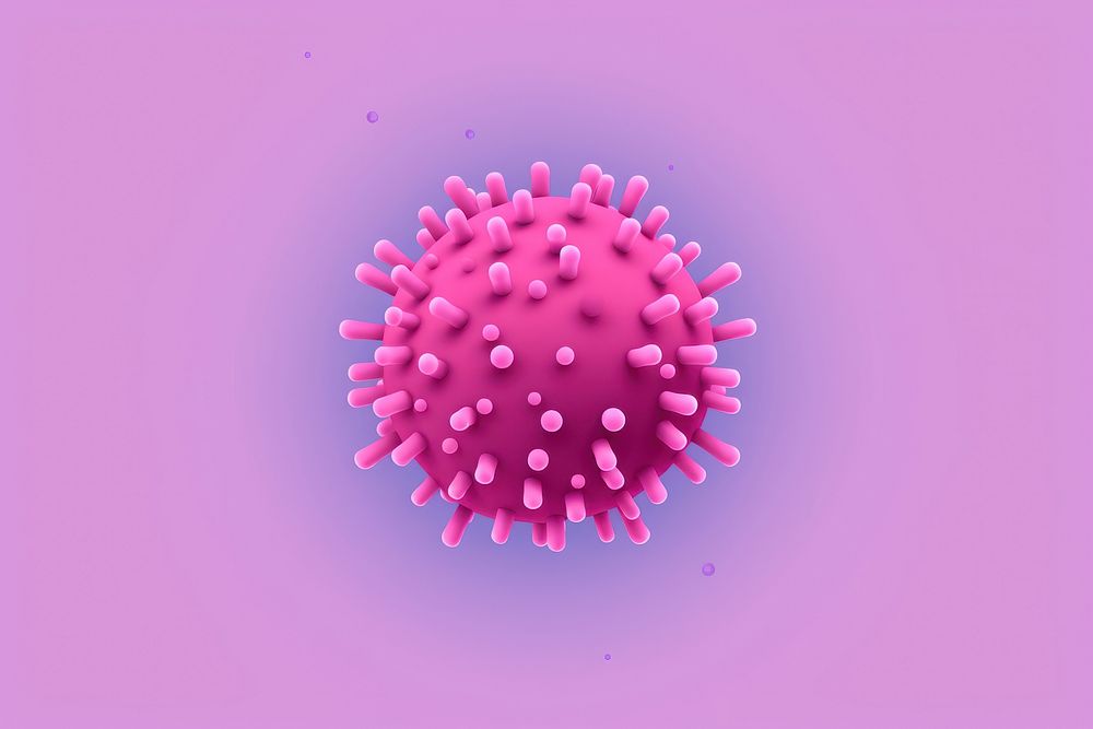 Virus purple microbiology education. AI generated Image by rawpixel.