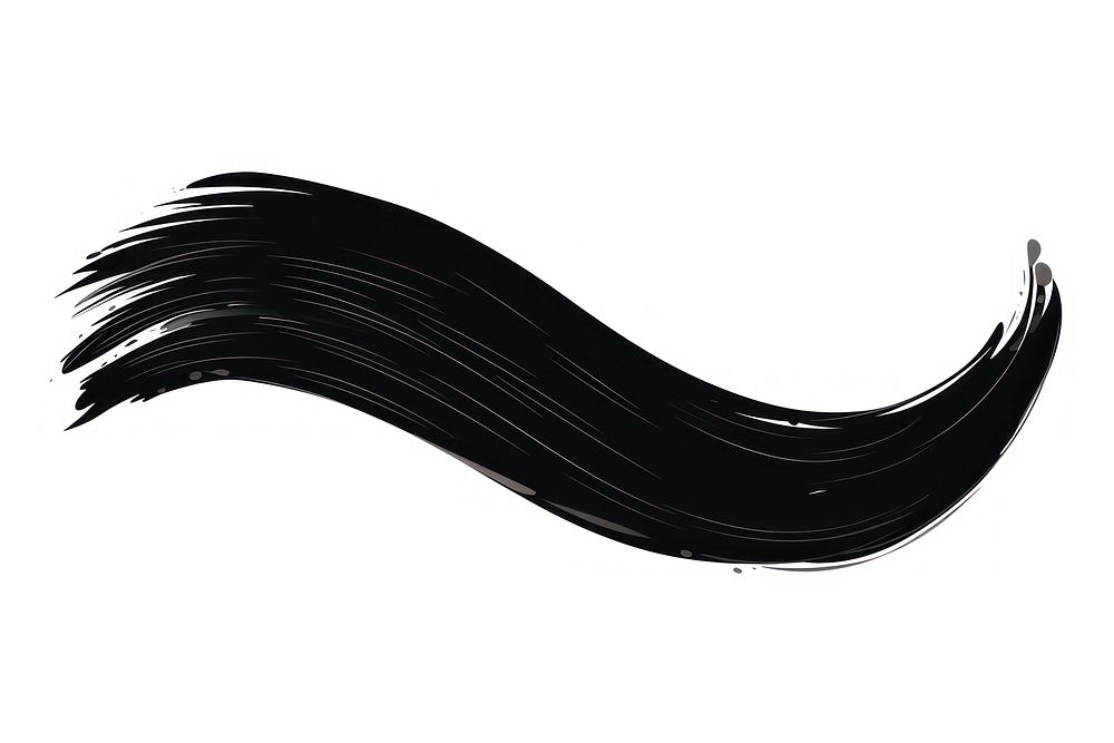 Black ink white background moustache. AI generated Image by rawpixel.