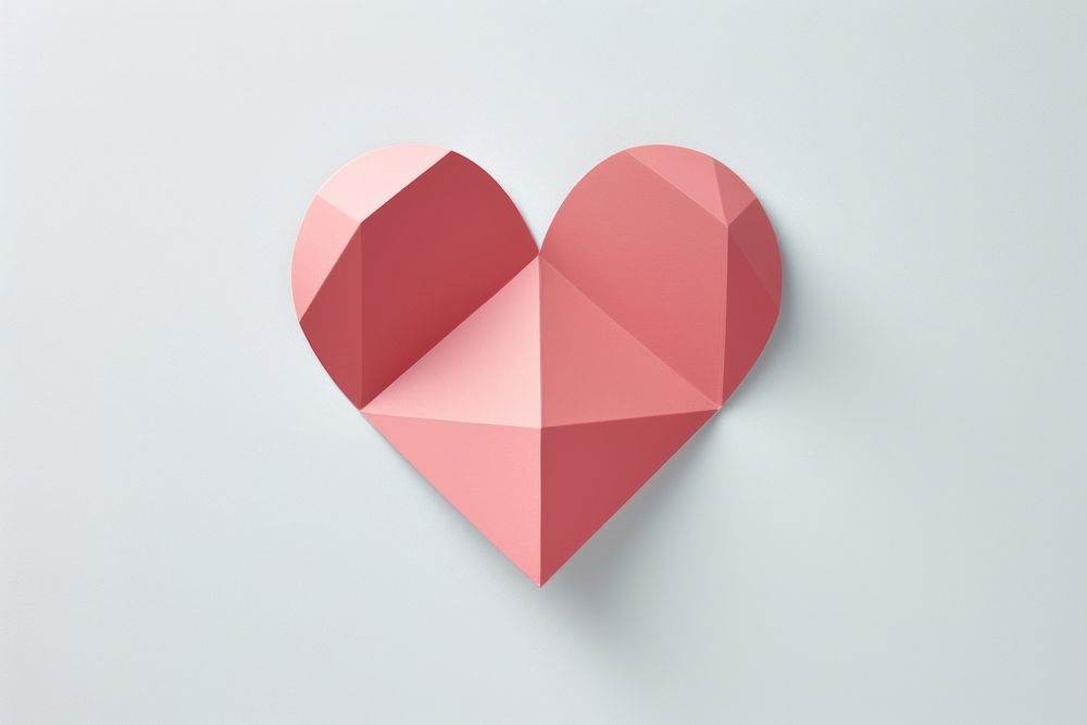 Ilgbtq heart symbol creativity origami. AI generated Image by rawpixel.