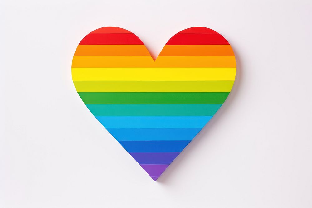 Rainbow flag heart creativity spectrum. AI generated Image by rawpixel.