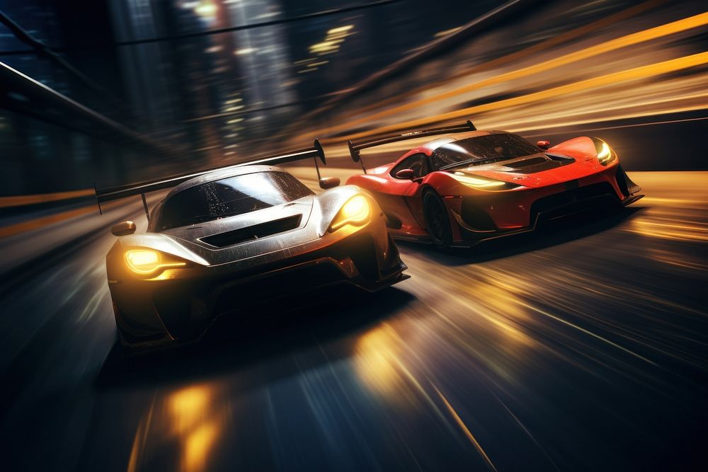 2 supercars race each other | Premium Photo - rawpixel