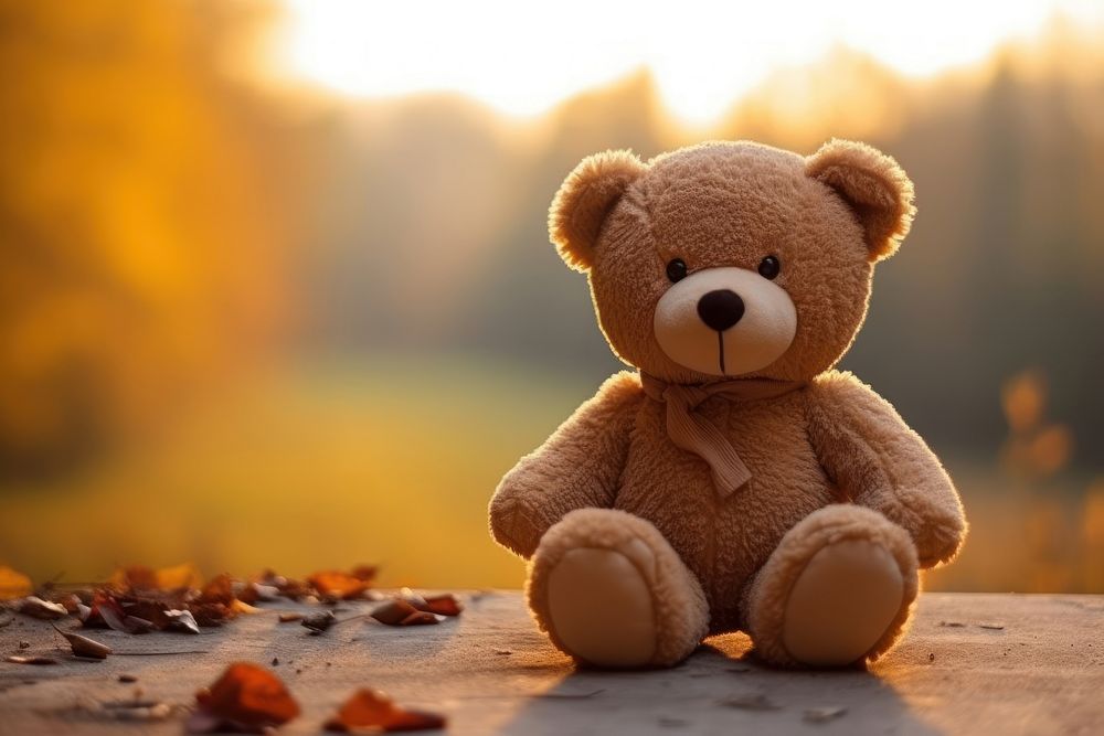 Teddy bear toy representation relaxation. AI generated Image by rawpixel.