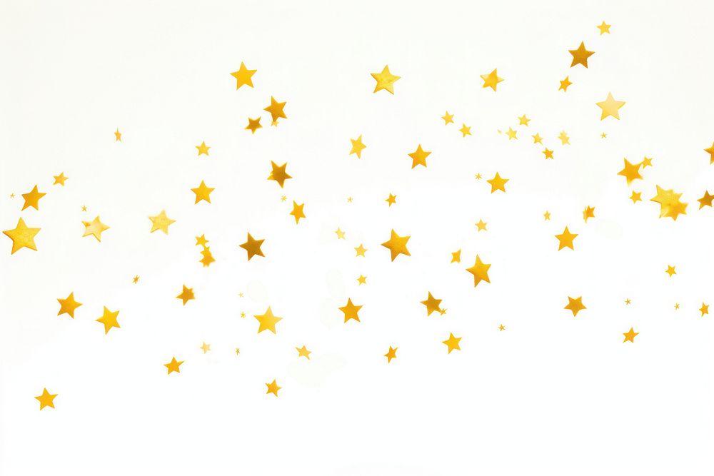Yellow stars backgrounds confetti white background. AI generated Image by rawpixel.
