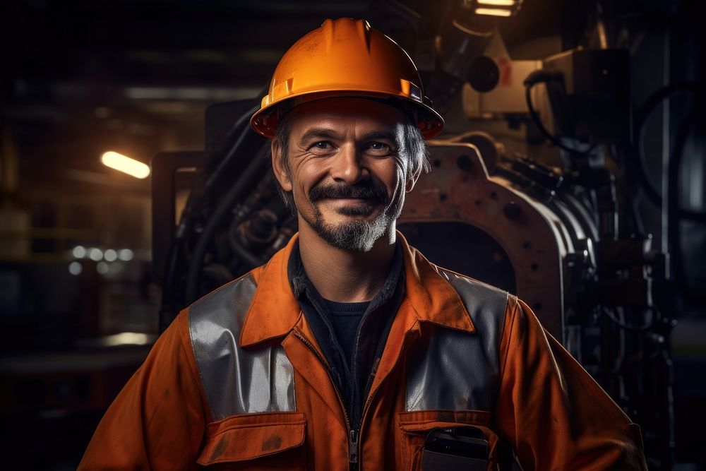 Worker engineering mechanic portrait. AI generated Image by rawpixel.