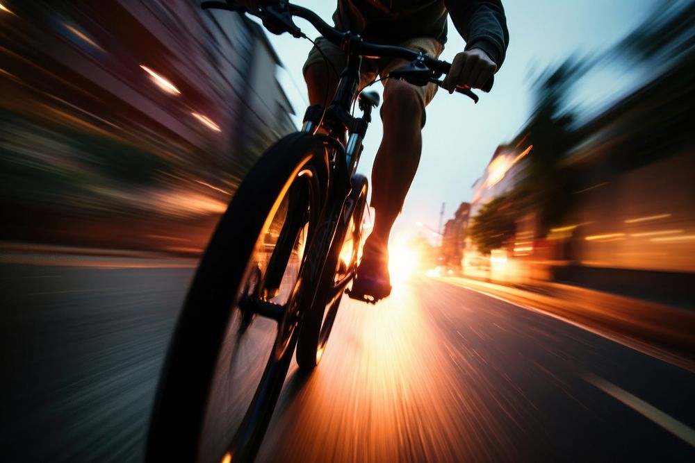 Bicycle vehicle cycling motion. AI generated Image by rawpixel.