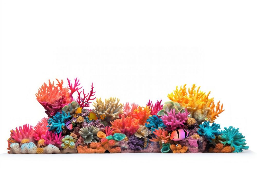 Colorful coral reef nature plant sea. AI generated Image by rawpixel.