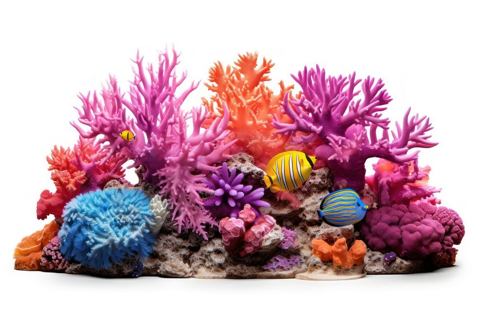 Colorful coral reef aquarium outdoors nature. AI generated Image by rawpixel.