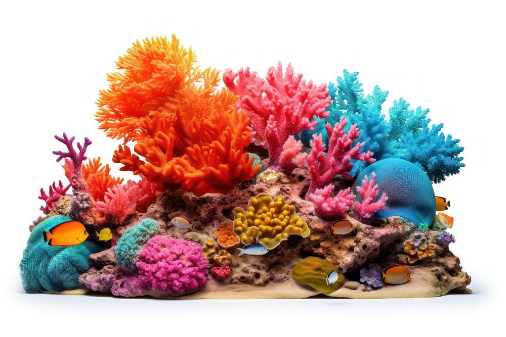 Colorful coral reef aquarium nature sea. AI generated Image by rawpixel.
